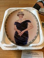 Princess Diana limited-edition plate in Styrofoam packaging
