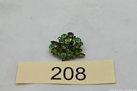 Full front view of brooch with reference tag