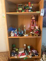 Full view of three shelves with all items