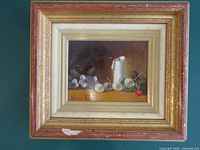 Framed still life painting front view
