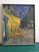 Front view of framed Café Terrace at Night print