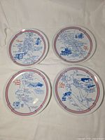 Front view of the four vineyard map plates