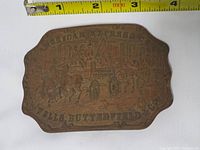 Front view showing stagecoach design and text