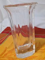 Full view of clear crystal vase