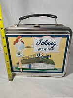 Front view showing personalized graphic and size reference