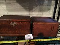 Both wooden boxes side by side showing size and joinery