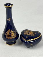 Both Limoges items together showing shape and design