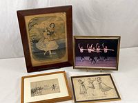 Group shot of all four framed ballet images