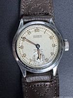 Front close-up of watch showing dial details