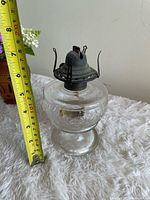 Full lamp with tape measure showing height around 6 in