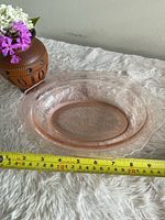 Top view showing full bowl and measuring tape confirming 9.25 in diameter