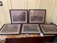 Group shot of all five framed prints