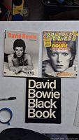Front covers of all three David Bowie publications
