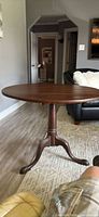 Full view of round pedestal table