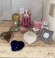 Group shot showing all decor items on countertop