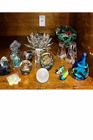 Full shelf view of all glass items