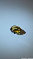 Top view of oval champagne citrine
