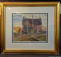 Front view of framed A. J. Casson lithograph