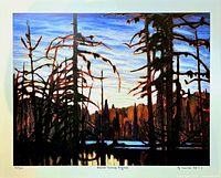 Front view of entire lithograph showing artwork and border