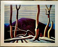 Front view of complete unframed Lawren Harris Above Lake Superior print
