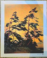 Full view of unframed Tom Thomson Pine Island Georgian Bay lithograph