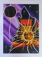 Full view of the unframed lithograph showing artwork and margins