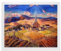 Full view of Quebec Village lithograph print