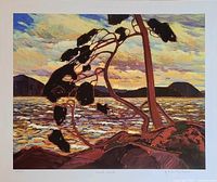 Front view of the West Wind lithograph print showing full artwork and borders