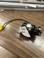 Full view of Bodine gearmotor with label and wiring