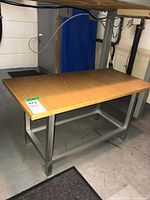 Full view of table showing top and frame