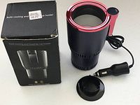 Box, cup warmer/cooler unit, detachable ring, 12-V plug