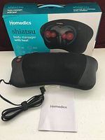 Device, power cord, manual, box visible together