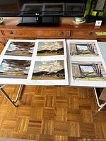 All six Casson prints laid out showing three designs with duplicates