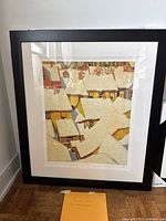 Full view of framed print showing artwork, mat and frame