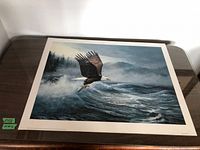 Full view of unframed Marla Wilson print on tabletop