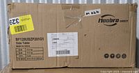 Factory box labeled Hoobro Direct BF128UBZP201G1 side table, showing shipping and product details