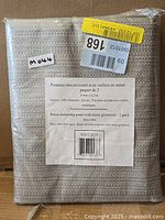 Front of packaged curtain panel set showing product label