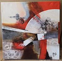 Front view of the Evolution Planetaire canvas print showing abstract design and frame