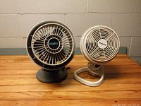 Front view of both fans
