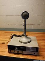 Realistic Navaho TRC-30 radio with attached Astatic microphone on stand