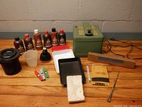 Overall view of all kit components laid out