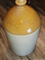 Full view of two-tone stoneware jug