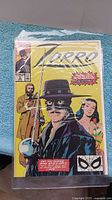 Front cover of Zorro Issue 2 comic book in plastic sleeve