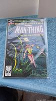 Front view of bagged Man-Thing comic showing full cover art