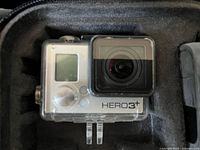 Close-up of GoPro HERO3+ in housing