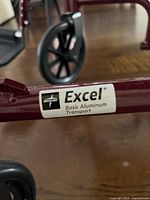 Medline Excel branding label on burgundy frame