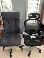 Front view of both chairs side by side