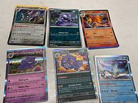 All six shiny Pokémon cards overview