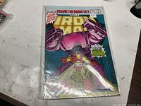 Front cover of Iron Man Annual #13 comic in protective bag