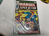 Front cover of Marvel Super Action #3 comic book in protective sleeve